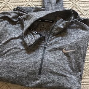 Heather Grey Nike Running Half Zip